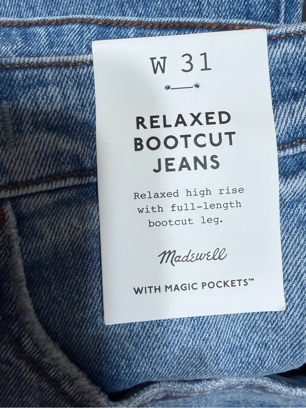 Madewell Light Blue Denim Jeans with Branded Label